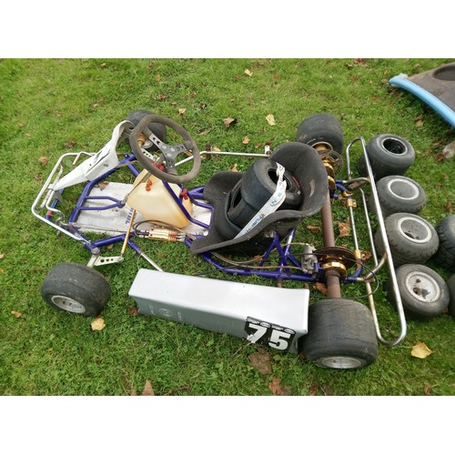 221 - KOSMIC T4 Adult Go Kart with spare tyres - requires work great project