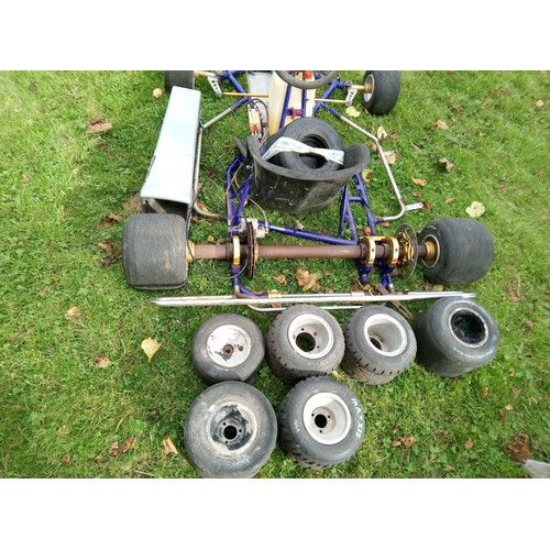 221 - KOSMIC T4 Adult Go Kart with spare tyres - requires work great project