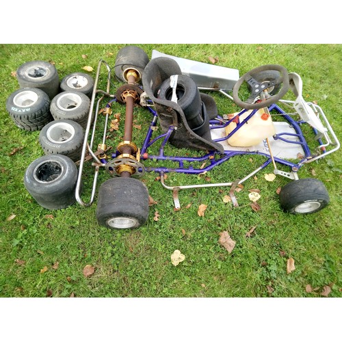 221 - KOSMIC T4 Adult Go Kart with spare tyres - requires work great project