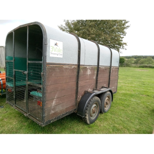 214 - Twin Wheel Cattle Trailer- Converted for shoot. Shoot Trailer/Beaters Trailer with Bench Seating