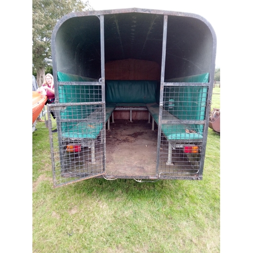 214 - Twin Wheel Cattle Trailer- Converted for shoot. Shoot Trailer/Beaters Trailer with Bench Seating