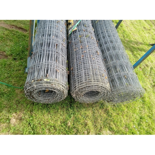 324 - Unused Rolls of  Deer fencing x 3 (Does not include stillage being sold separately)