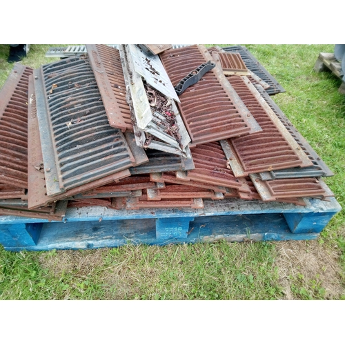 337 - Large quantity of Channel lids, various types and specs. Inc. Cast Iron