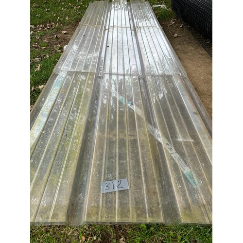 312 - 4 x Long lengths of translucent roof sheets approx. 1mtr x 4mtr plus offcuts

** Please note this is... 