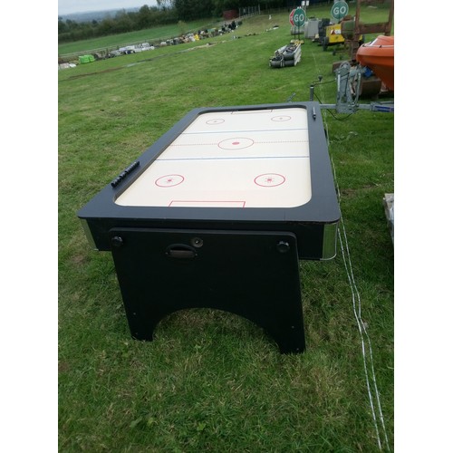 606 - Pool Table and Air Hockey Table - Top Flips to change games. Comes with Cues, Balls