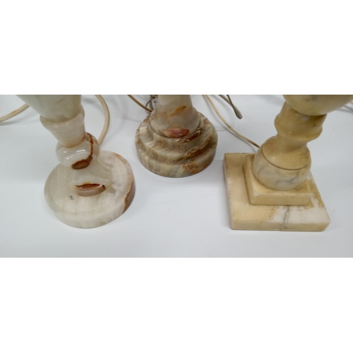 710 - 3 x Marble Lamp Bases