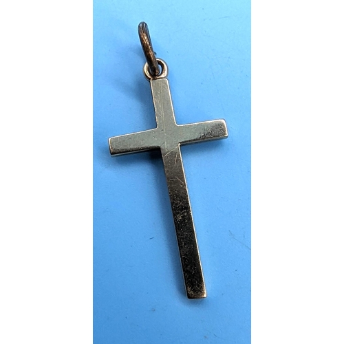 599 - A 9ct Gold Pendant Cross 1.5 Grams