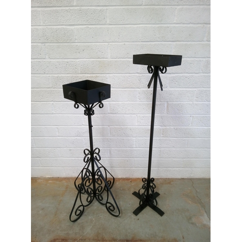 29 - A Pair of Church Metal Flower Display Stands.