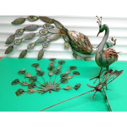 71 - Box Of Metal Garden Birds.