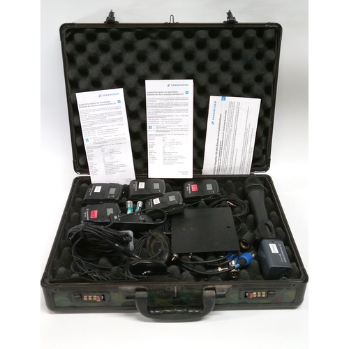 1012 - A Case with Sennheiser EW10093 Microphone and 5 Bodypack Transmitters.