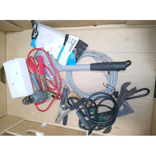 96 - Assorted Hardware including Jump Leads and More.