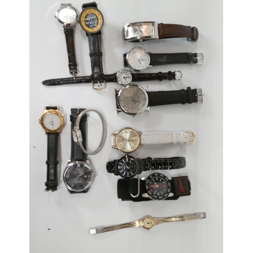 620 - 13 Assorted Quartz Watches - Working