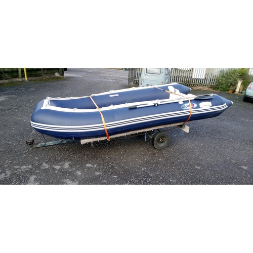 1 - Allpa Sens 390 Inflatable Boat with Pump including Trailer with Lightboard and manual