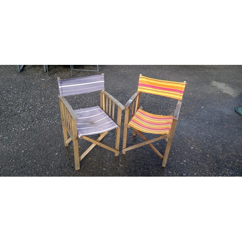 16 - A Pair of Hardwood Directors Chairs