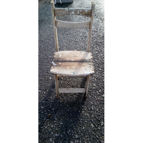 17 - Vintage Handmade Hop Up Chair/ Step Ladder