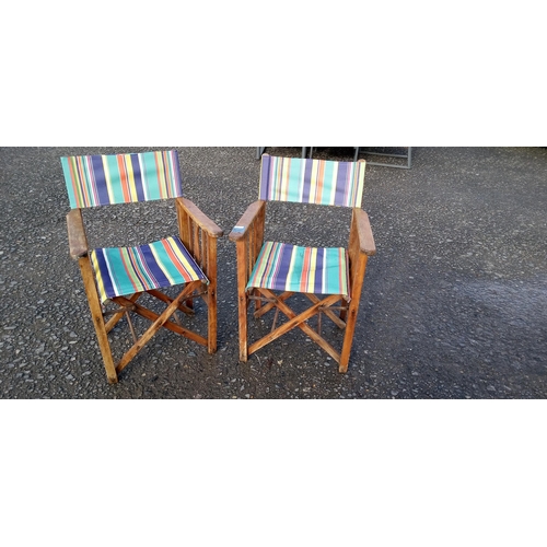 9 - A Pair of Hardwood Directors Chairs