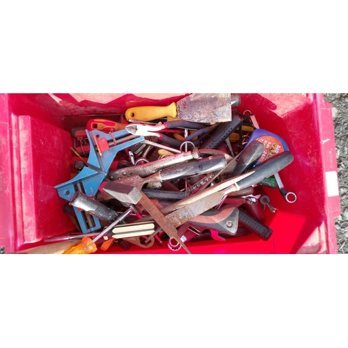 168 - Box of Assorted Hand Tools