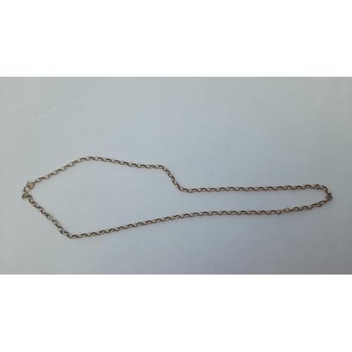 596 - A 9ct Gold Chain Necklace. 5.7gms and approx. 44cm Long.