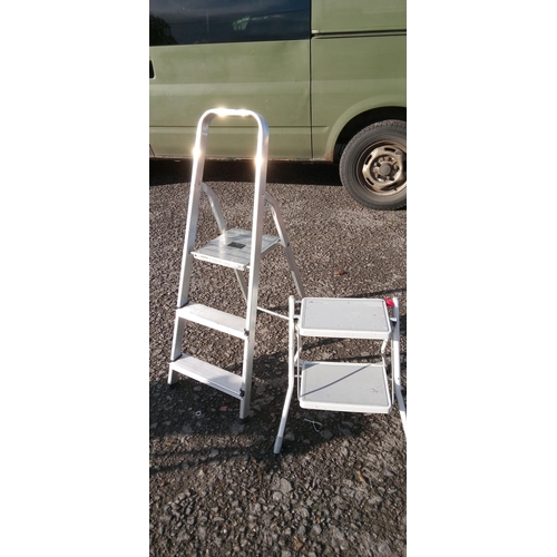 187 - 2 Tread Step Ladder and 2 Tread Step Up