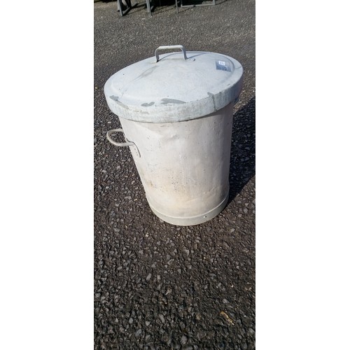 23 - Galvanized Dustbin with Lid