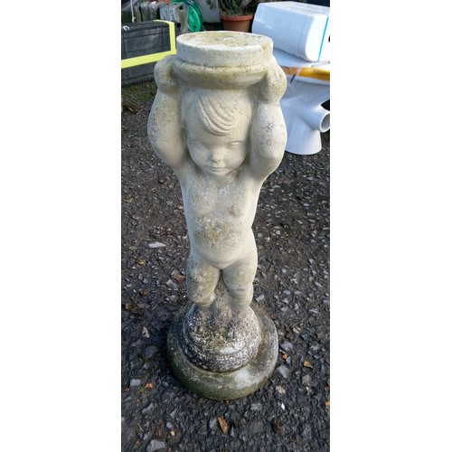 63 - Concrete Statue of a boy 72cm H