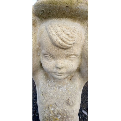 63 - Concrete Statue of a boy 72cm H