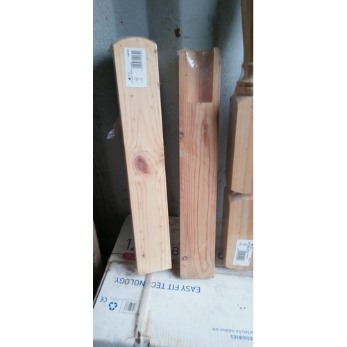 197 - Pine Newel Posts in Original Packaging.