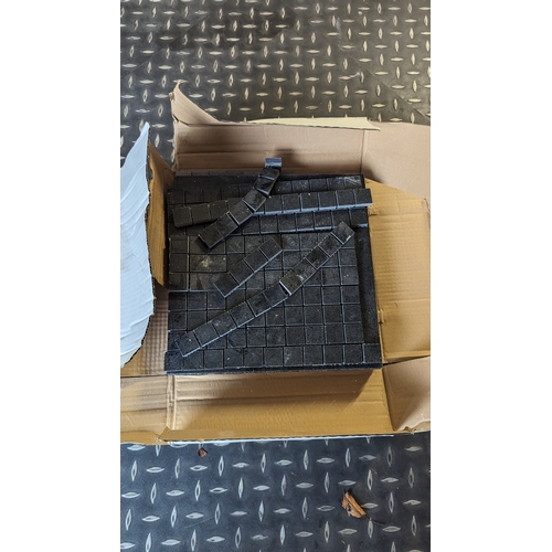 105A - Box of Granite Effect Mini Mosaic Tiles, Starluxe Black - 30x30