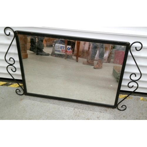 927 - A Mirror with Ornate Metal Surround