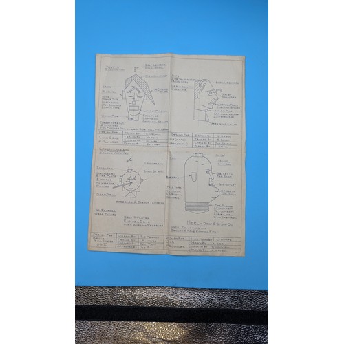 385 - A WWII Era Comic Engineers Blueprint Designs for Adolf Hitler, Neville Chamberlain, Winston Churchil... 