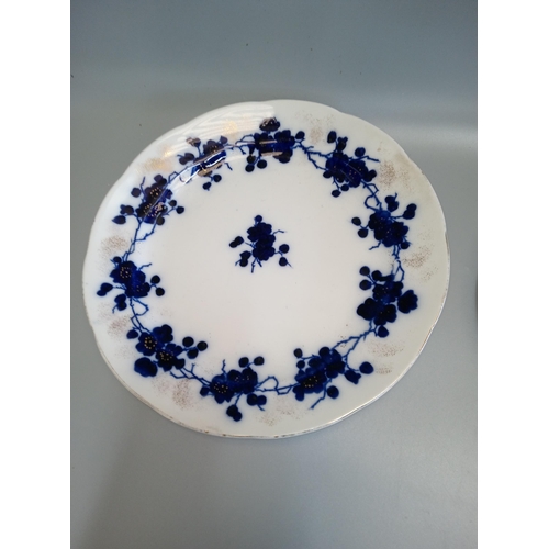 381 - 2 Gilded Flow Blue 26cm Blossoms Plates.