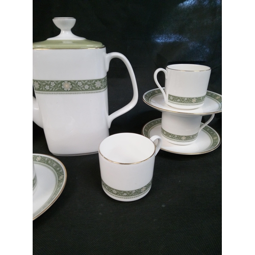 387 - A Royal Doulton Coffee Jug with 6 x Cups and 5 x Saucers.