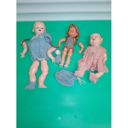 228 - Selection of Vintage Dolls in need of repair. All Parts present.