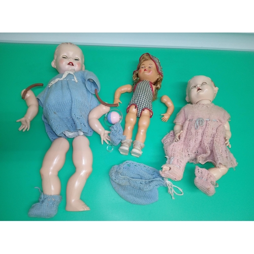 228 - Selection of Vintage Dolls in need of repair. All Parts present.