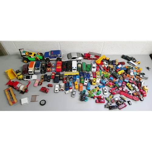 1200 - A Mixed Box of Play Worn Cars, Lorries, Vans and more including Corgi, Matchbox, Hot Wheels and More... 