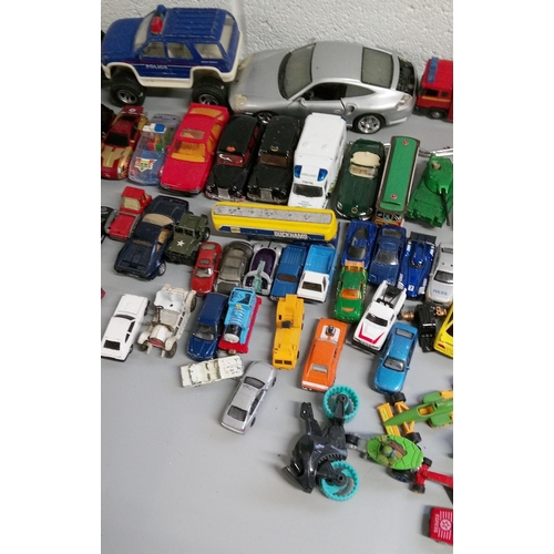 1200 - A Mixed Box of Play Worn Cars, Lorries, Vans and more including Corgi, Matchbox, Hot Wheels and More... 