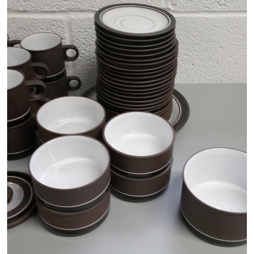 251 - Hornsea Contrast Dinner and Tea Service items including:-
1 Dinner Plate, 7 Bowls, 10 Mugs, 6 Cups, ... 