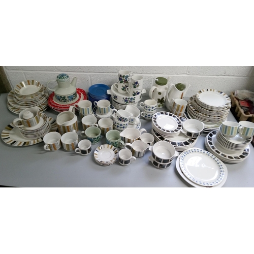 253 - A Large Lot of Mixed Mid Winter Crockery in assorted designs.