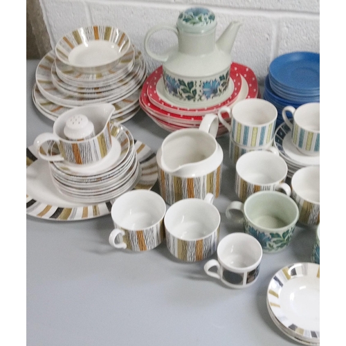 253 - A Large Lot of Mixed Mid Winter Crockery in assorted designs.