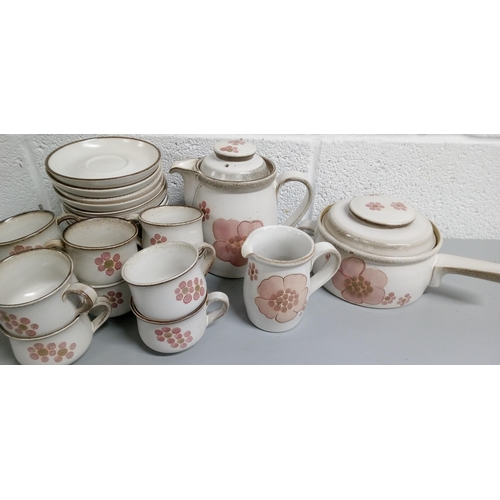 255 - Items of Denby Gypsy Crockery including :-
1 Lidded Saucepan, 1 Coffee Pot, 1 Milk Jug, 12 Cups and ... 