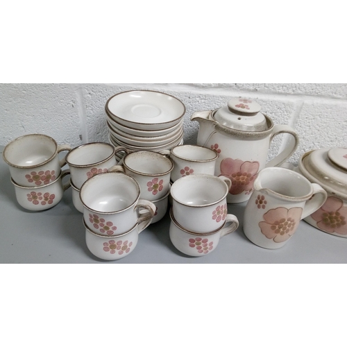 255 - Items of Denby Gypsy Crockery including :-
1 Lidded Saucepan, 1 Coffee Pot, 1 Milk Jug, 12 Cups and ... 