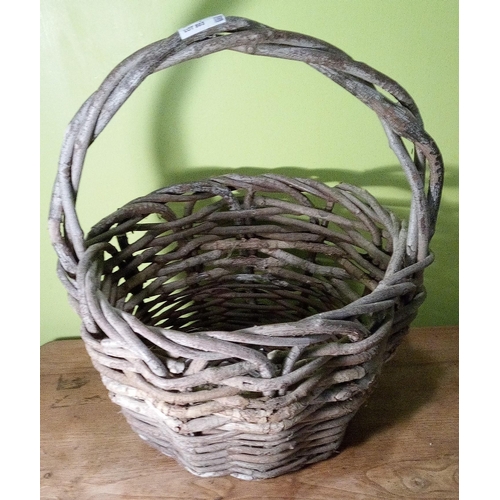 803 - A Handwoven Hazel Basket.