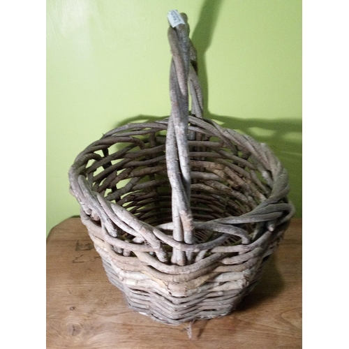 803 - A Handwoven Hazel Basket.