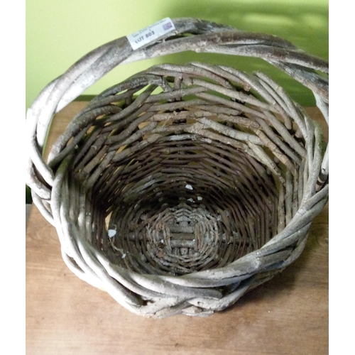 803 - A Handwoven Hazel Basket.