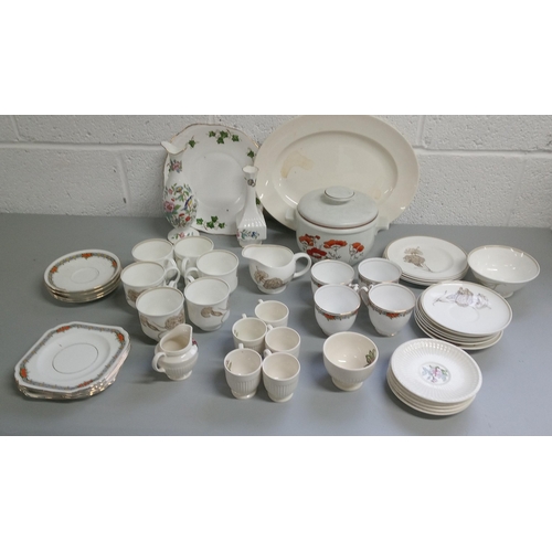 270 - A Mixed Lot of Assorted China including Susie Cooper, Wedgewood, Aynsley and more. 

CRATE NOT INCLU... 