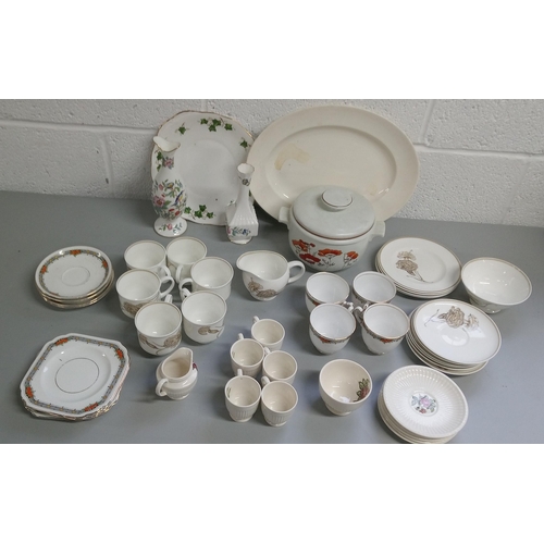 270 - A Mixed Lot of Assorted China including Susie Cooper, Wedgewood, Aynsley and more. 

CRATE NOT INCLU... 