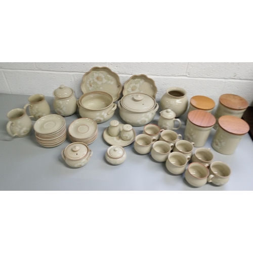 273 - A Selection of Denby Daybreak Crockery including:-
2 Flan Dishes, 2 Serving Dishes, 1 Lid, 5 Lidded ... 