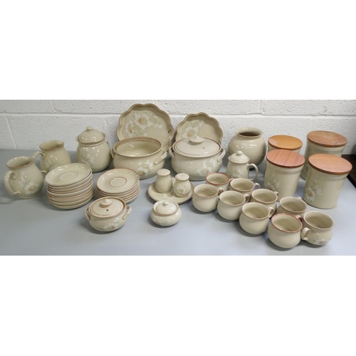 273 - A Selection of Denby Daybreak Crockery including:-
2 Flan Dishes, 2 Serving Dishes, 1 Lid, 5 Lidded ... 