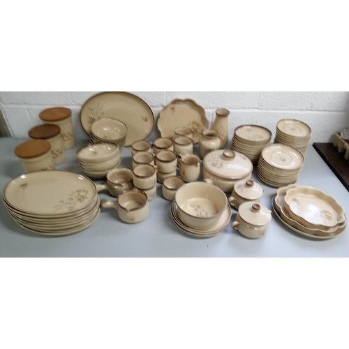 274 - A Selection of Denby Memories Ware including:-
1 Large Oval Platter, 8 Oval Dinner Plates, 3 Flan Di... 