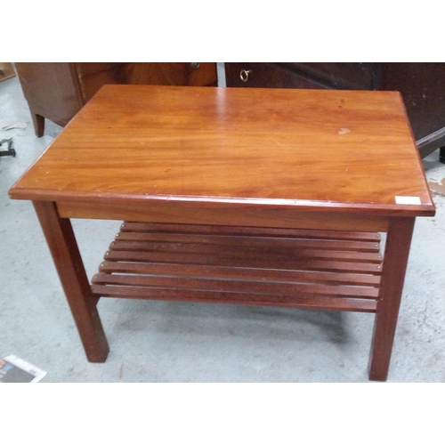 713 - A Coffee Table with Lower Shelf . 98cm H x 78cm W x 29cm D.